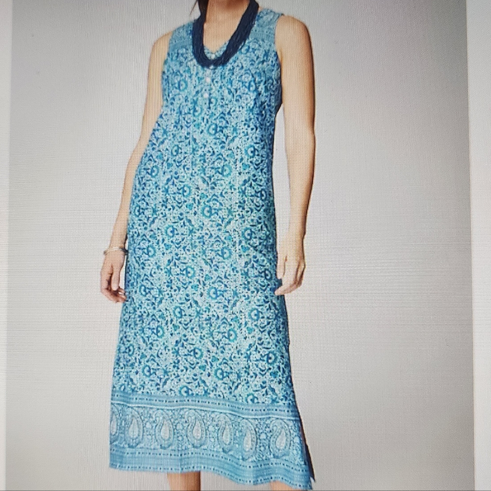 Pure J.Jill Blue Maxi Dress Sz M